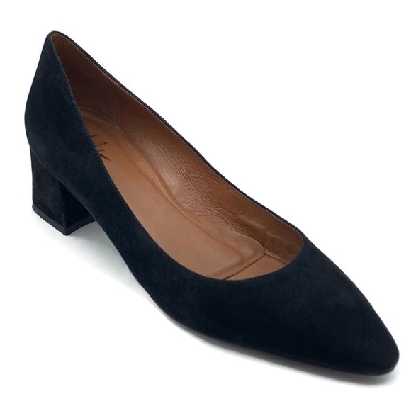 Aquatalia Shoes - Aquatalia Pasha Suede Leather Pump in Black